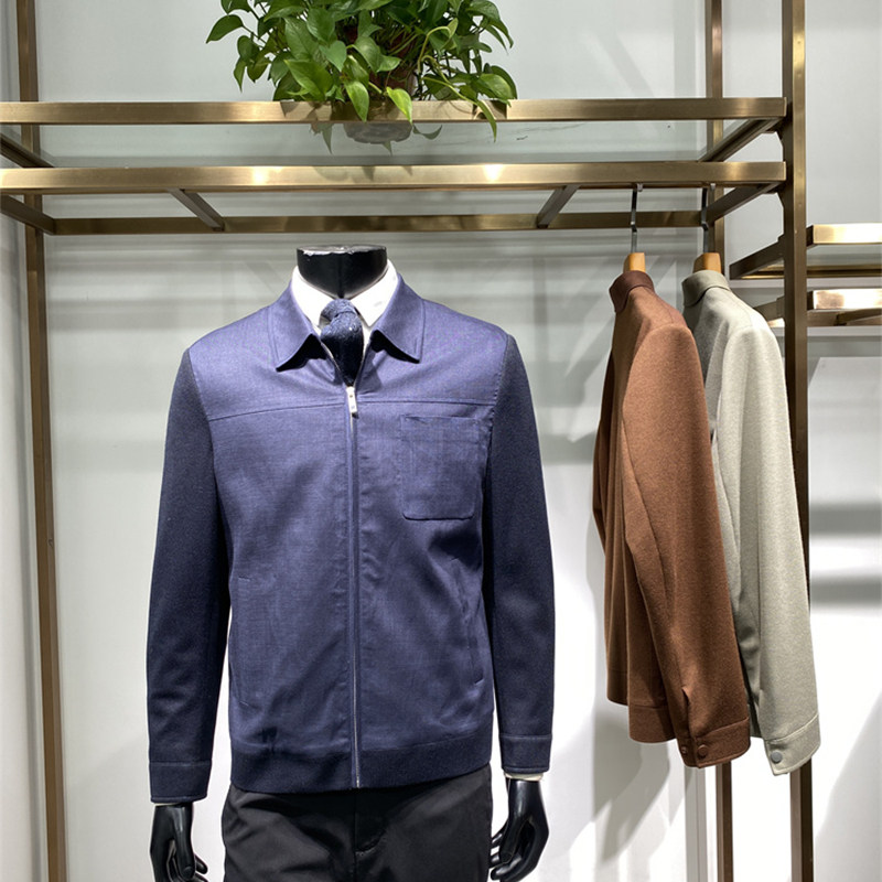 高端春季新品男士翻领夹克上衣亚麻混纺商务休闲茄克外套领佐诺依,男装,夹克,淘宝优惠券,粉丝福利购,淘宝优惠卷