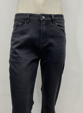高货秋季新品男士黑灰色牛仔裤休闲直筒弹力长裤免烫裤子领佐诺依