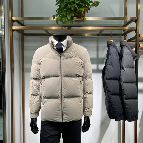 25年冬新品男士立领牛奶丝羽绒服