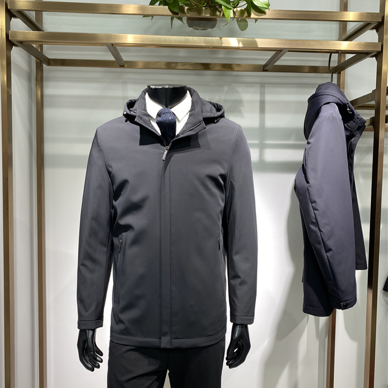 冬季新品男士帽子可拆卸羽绒服