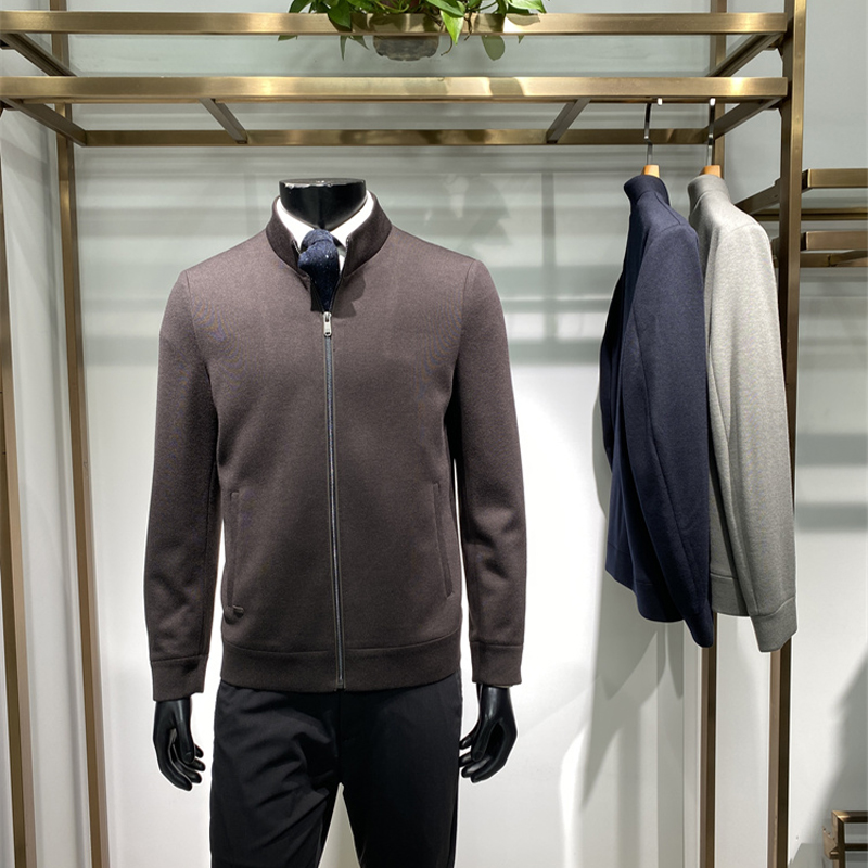 25年秋季新品男士立领针织夹克