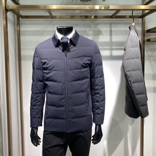 直充绒冬季新品男士翻领羽绒服