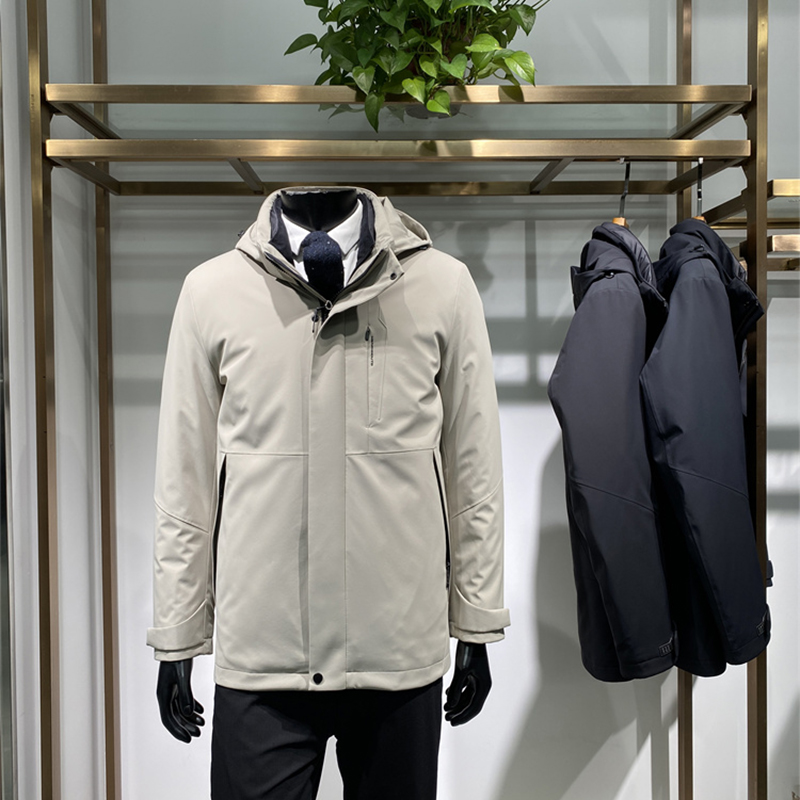 三穿内胆可脱卸男士厚款鹅绒服