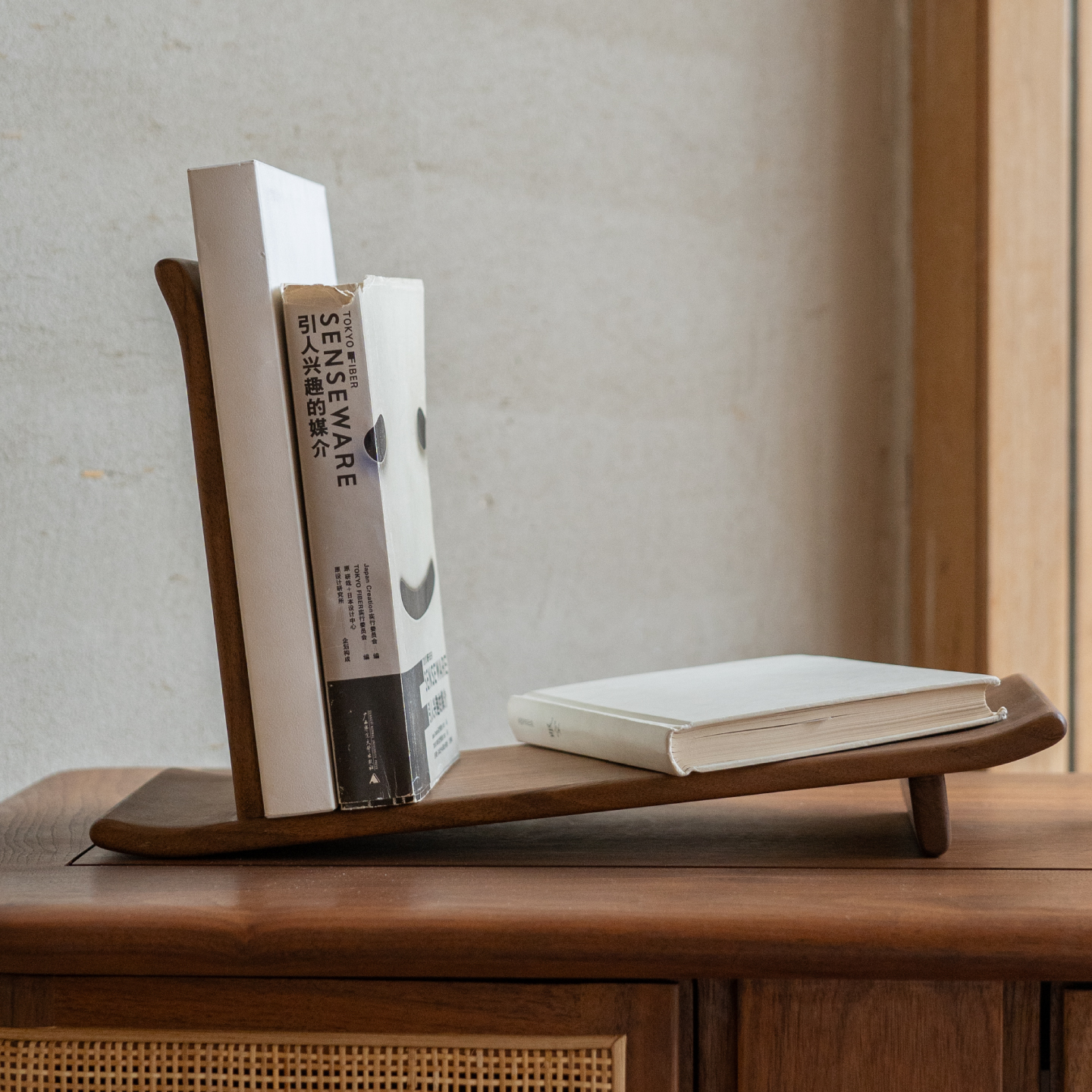 山隐造物桌上书立架创意木质防倒书本收纳神器桌面书挡书靠撑书架
