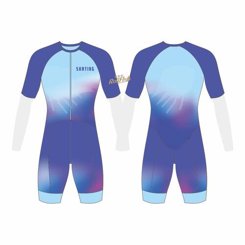 驰如飞直排轮滑速滑服定制成人专业比赛连体紧身衣热竞速服定金30