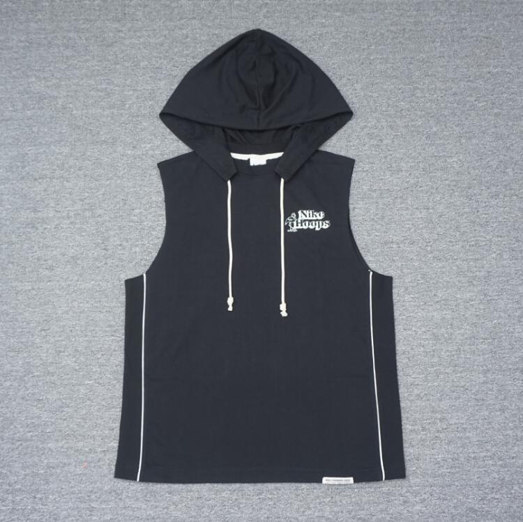 Nike/耐克 男子DRI-FIT篮球速干运动休闲无袖连帽背心 DH7442-010