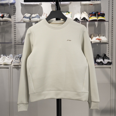 李宁女子卫衣2025春季新款健身系列时尚舒适套头无帽卫衣AWDV084