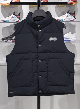 李宁羽绒马甲男2024新款反伍BADFIVE宽松80%鸭绒保暖马甲AMRU013