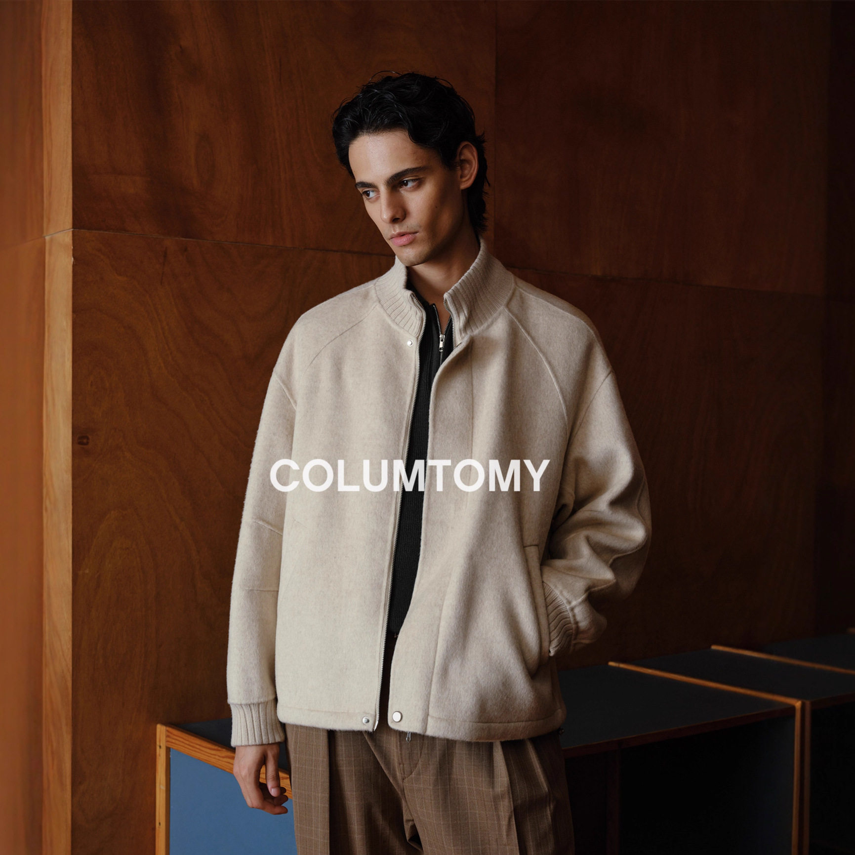 立领毛呢外套男2025秋冬季新款短款潮流含绵羊毛夹克加厚呢子大衣,男装,毛呢大衣,淘宝优惠券,粉丝福利购,淘宝优惠卷