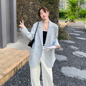 【】蓝色休闲气质西装外套女 2D111-A1031 P165 K228图片