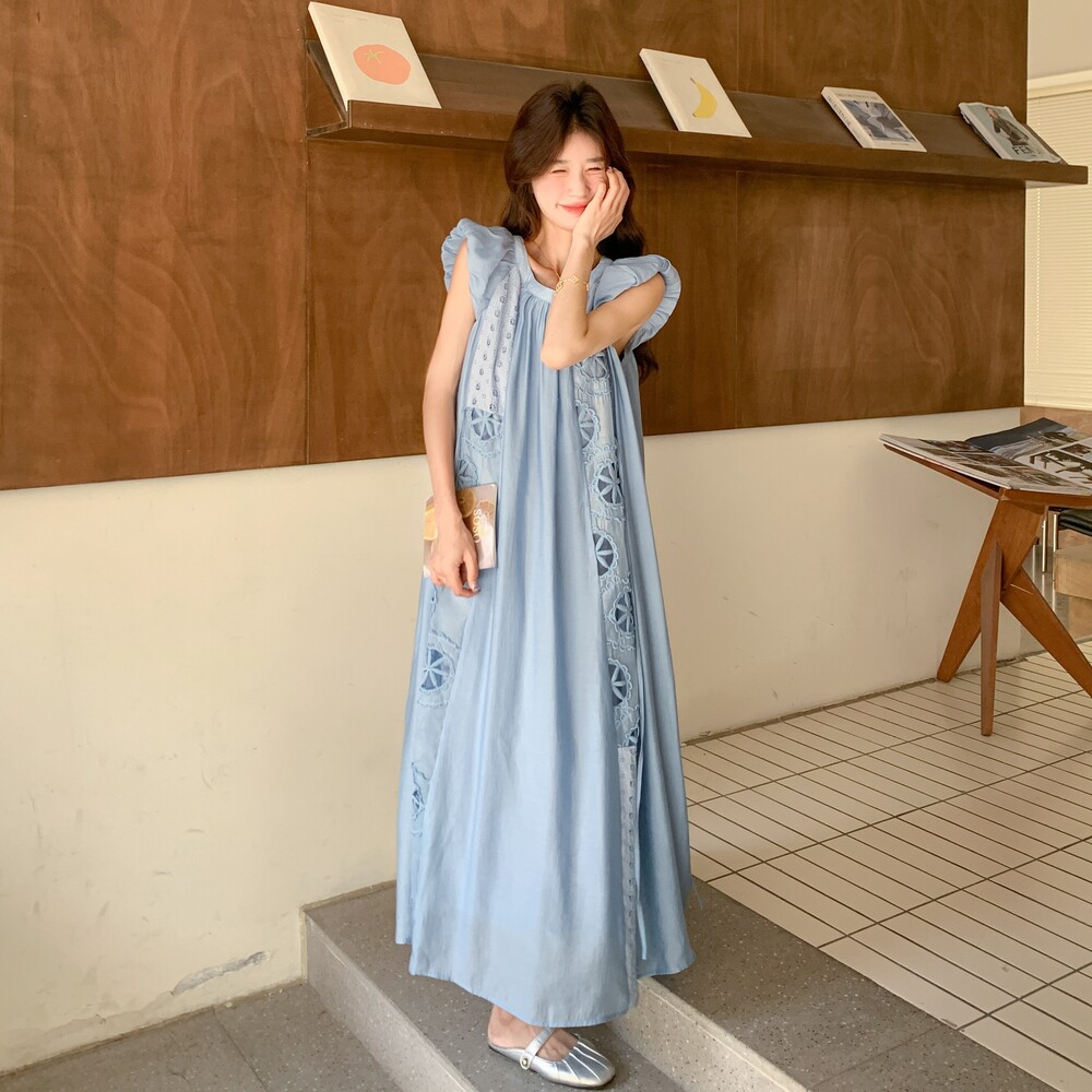【新款】设计感蓝色连衣裙夏季2D111-SMQ001P135K188,女装连衣裙,2D111
