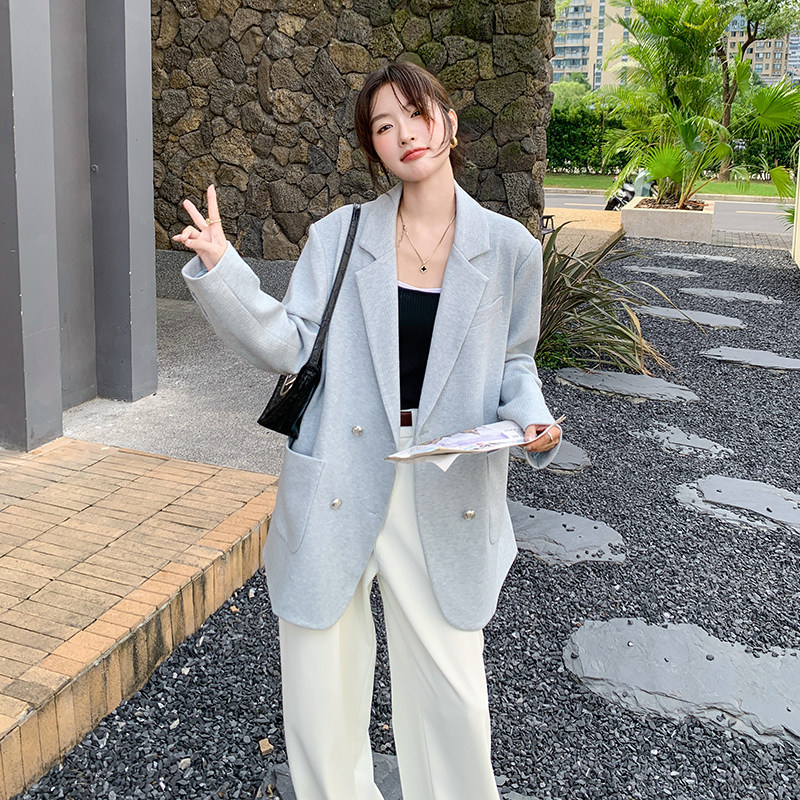 【】蓝色休闲气质西装外套女2D111-A1031P165K228,女装西装,2D111
