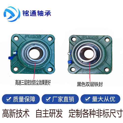 SLQXRN外球面加高方形轴承座铸铁