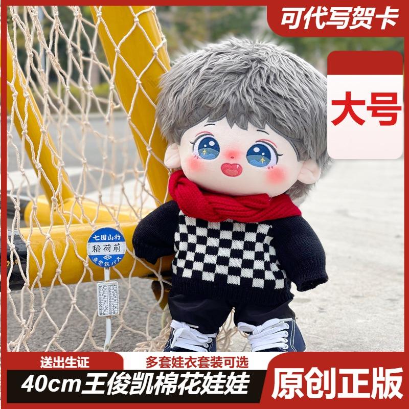 【正版大号】王俊凯40cm棉花娃娃