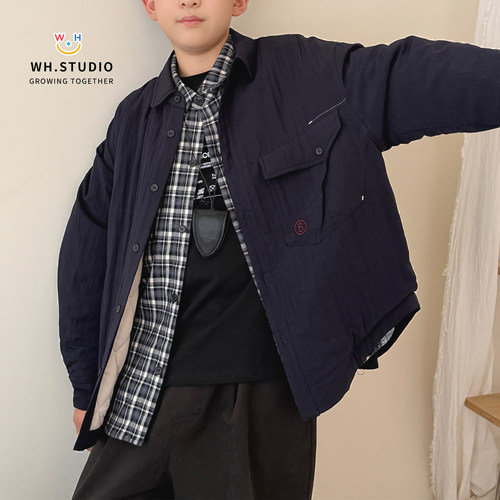 威廉家秋冬中大童绗缝夹棉棉服