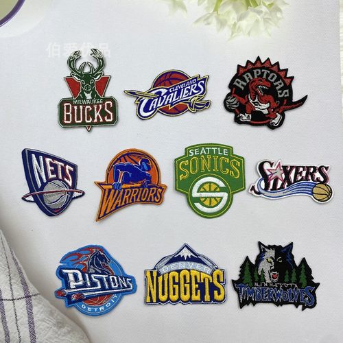 nba篮球球队复古纪念标志徽章