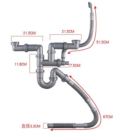 MOEN摩恩厨房洗菜盆水槽排水管SB021拆分原装维修配件 密封圈