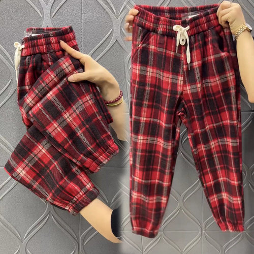 休闲高腰哈伦裤韩版百搭长裤