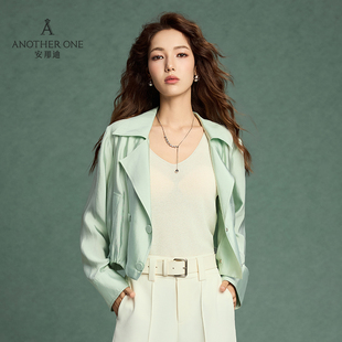 ANOTHER ONE安那迪V领气质挂脖飘带针织小衫女韩系设计感小