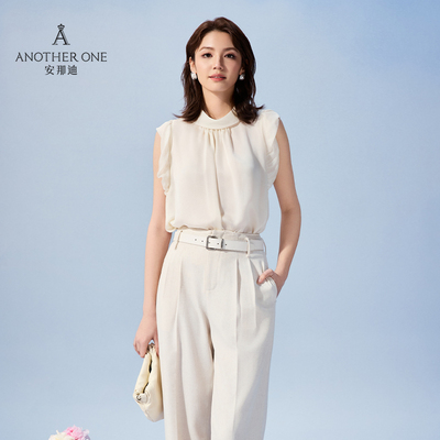 雪纺衫半高领简约气质上衣通勤风