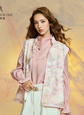 ANOTHER ONE安那迪时尚通勤立领T恤气质百搭宽松显瘦长袖上衣