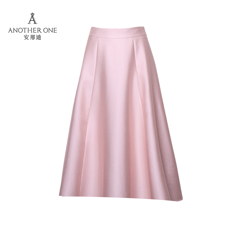 法式设计感高腰A字半身裙