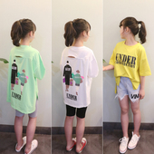 女童中袖 中大童五分袖 T恤2020夏装 清仓不退换 新款 儿童韩版 体恤衫