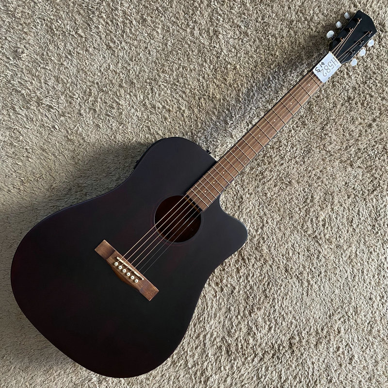 F家 CD60S 41英寸电箱桃花心木民谣木吉他面单板库存  哑光微瑕