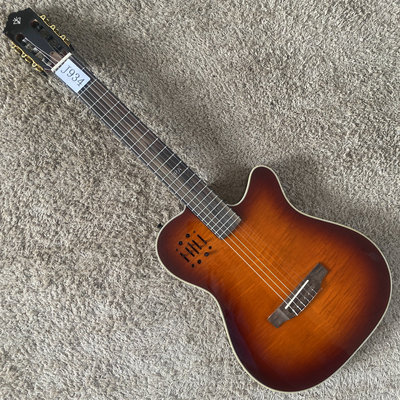 AURA TL款枫木虎纹电木两用静音古典吉他 TELE B-band 拾音器渐变