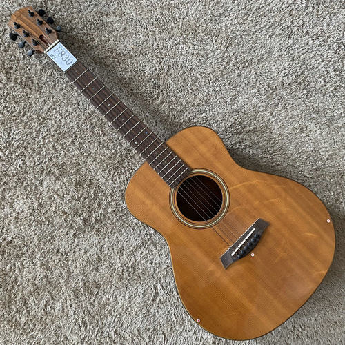 库存瑕疵 Caraya 38英寸红松彩蝶木民谣木吉他面单圆角原木色破损