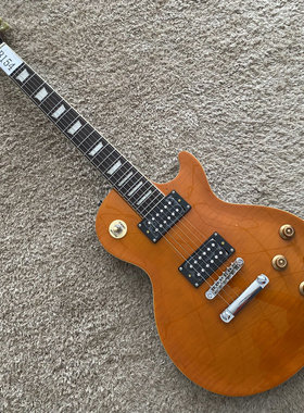 品牌 Gusta  LP 电吉他 单板 枫木虎纹 桃花心 库存入门 演出