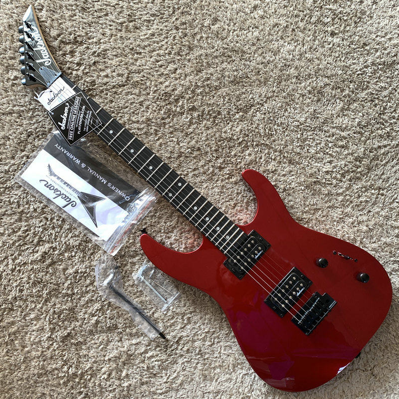 正品 JACKSON JS11 杰克逊 电吉他小双摇 22品金属红 初学入门