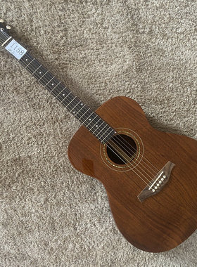 佐乐Zoller 40寸OM桶 相思木民谣木吉他面单板实原木色 圆角专业