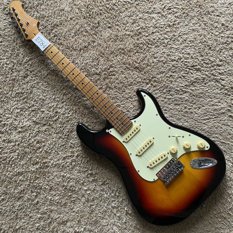 擦标 ST款式 电吉他单摇 烤枫木琴颈 日落色 三单拾音器库存