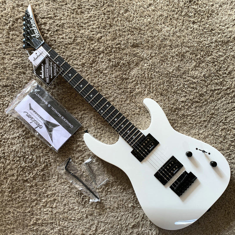 正品 JACKSON JS11 杰克逊 电吉他小双摇 22品雪白色 初学入门