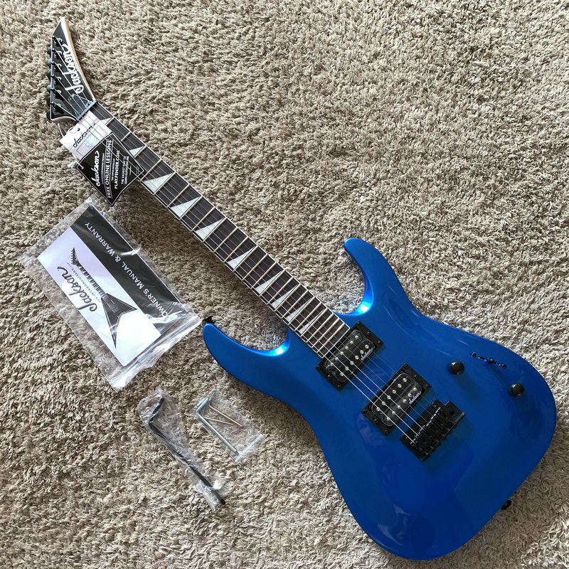 正品 JACKSON JS22 DKA杰克逊 电吉他 拱面琴身 24品小双摇金属蓝