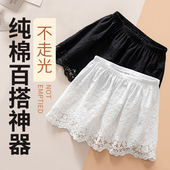 遮胯2025新款 自带氛围感 秋冬蕾丝纯棉屁帘鲨鱼裤 叠穿打底半身裙