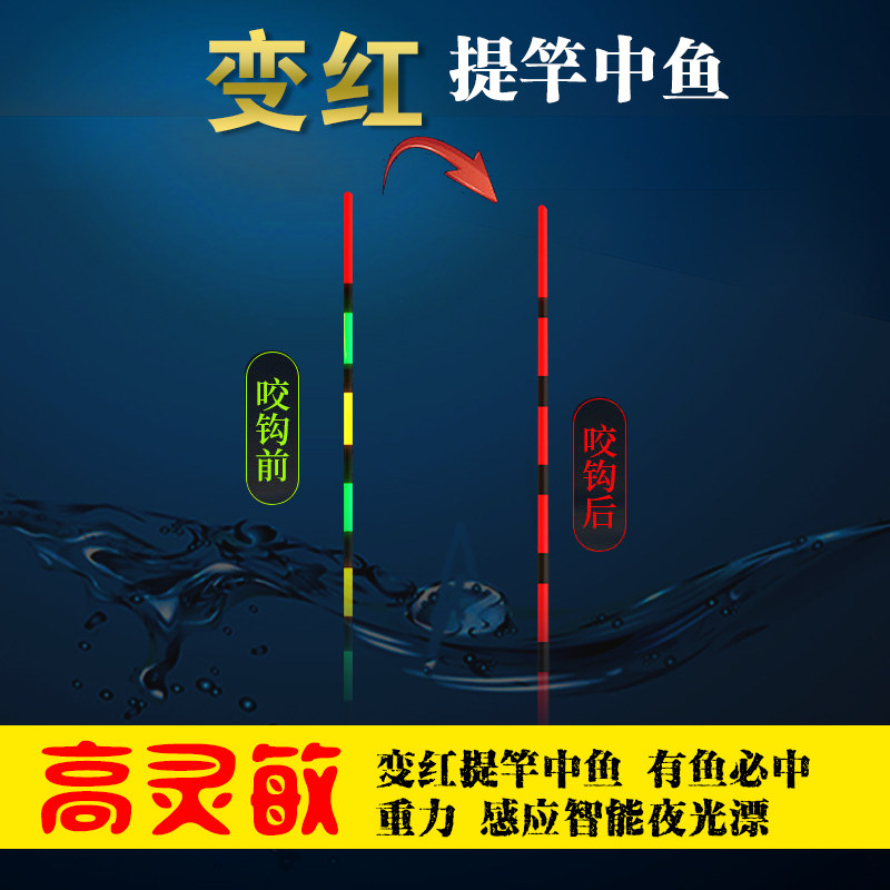 高灵敏夜光鱼漂咬变色鲫鲤鱼江河
