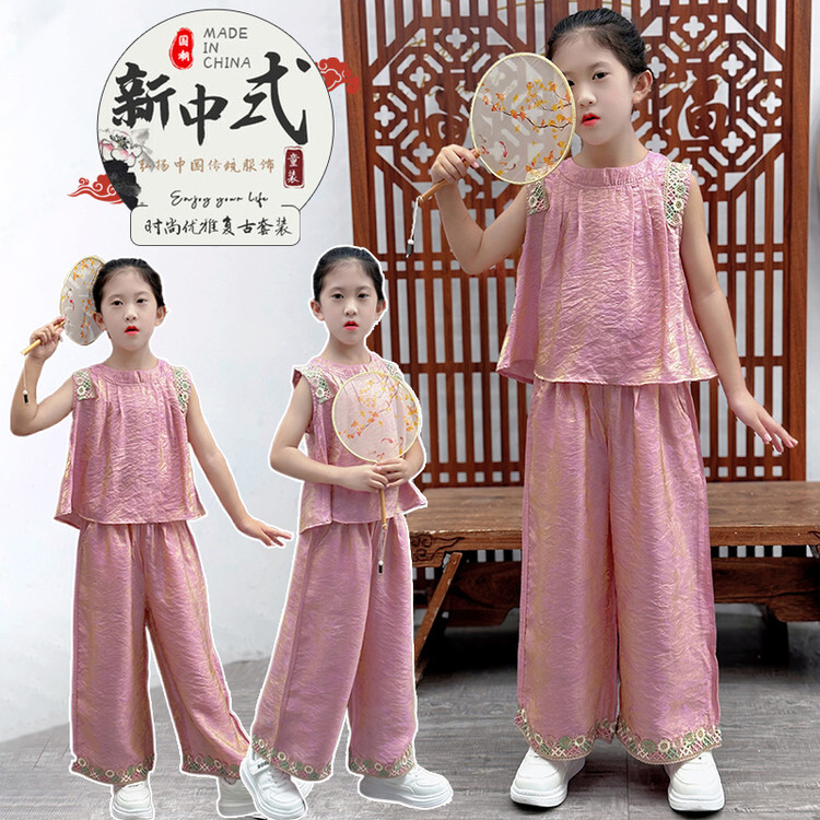 童装/婴儿装/亲子装套装中国风夏季其他/other日常女中国大陆B类