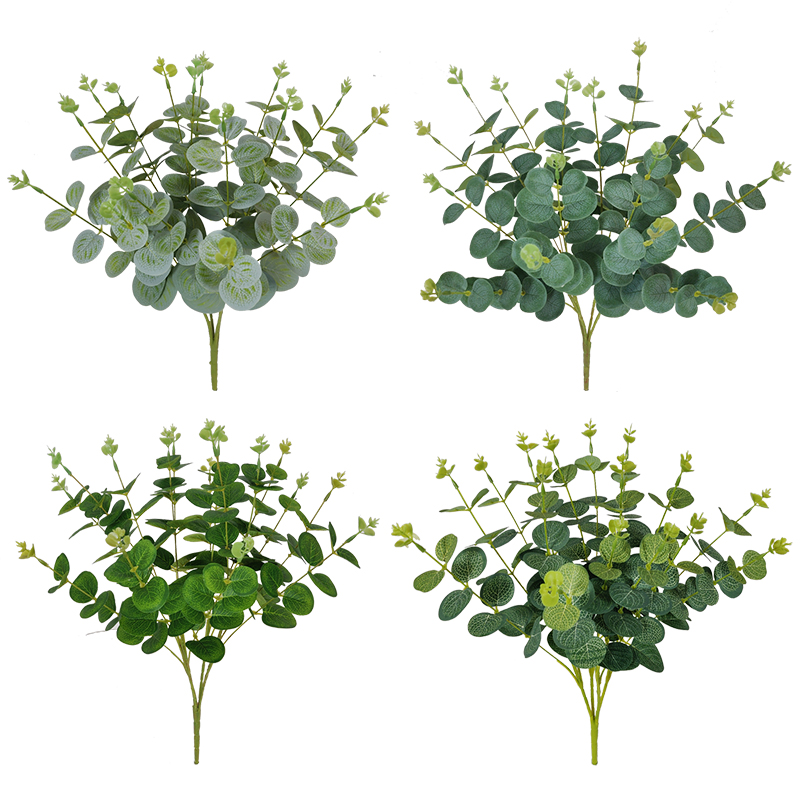 仿真金钱叶单支尤加利叶婚庆装饰