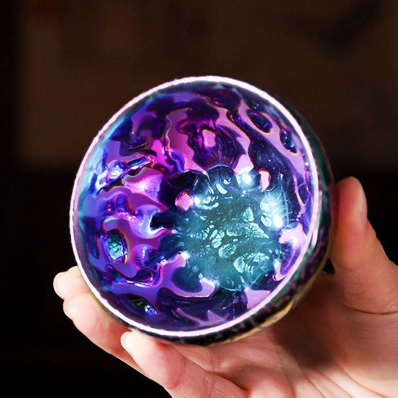 九龙七彩妖妃主人杯镀金杯曹斌茶盏天目盏单杯建盏陶瓷家用品茗杯