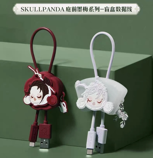 正品现货泡泡玛特sp庭前墨梅充电数据线iphone15 16可充typec安卓