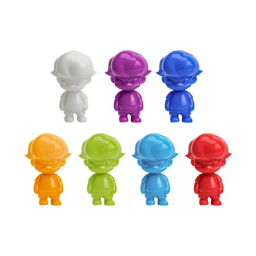 正品泡泡玛特实色迷你娃公仔dimoo mini豆子潮玩具礼物手办摆件