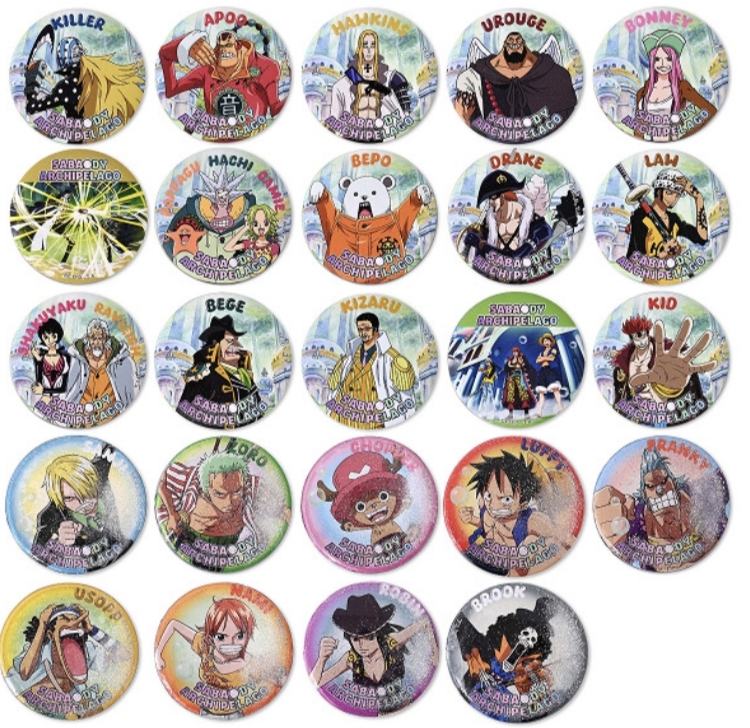 正版现货海贼航海王徽章吧唧25周年限定盲袋吧唧徽章黄猿路飞山治