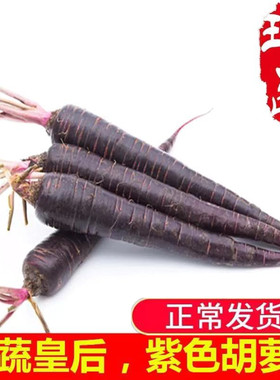 【买2送1】新鲜现拔紫色胡萝卜黄花青素紫色蔬菜3斤装包邮