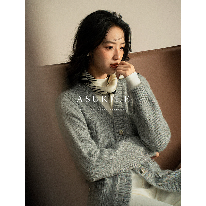 慵懒宽松厚款羊毛毛衣外套