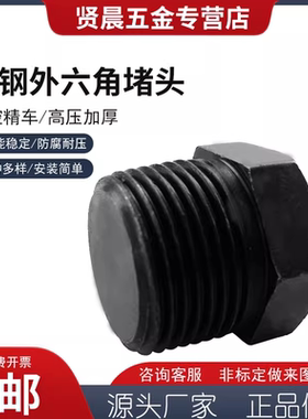 碳钢外六角堵头PT,RC,ZG,R,NPT1/8 1/4 3/8 1/2 3/4 闷头油塞管堵