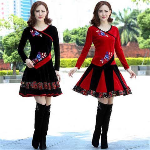 舞韵舞秋冬广场舞服装新款套装中老年金丝绒舞蹈服女成人跳舞衣秋