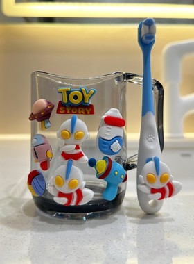 卡通儿童漱口杯奥特曼刷牙杯男孩玉桂狗可爱库洛米洗漱杯牙刷杯子