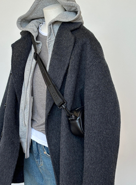 TOO家-吼吼看啊灰色大衣总是独有的羊毛外套(含100澳毛)25ZJ5488